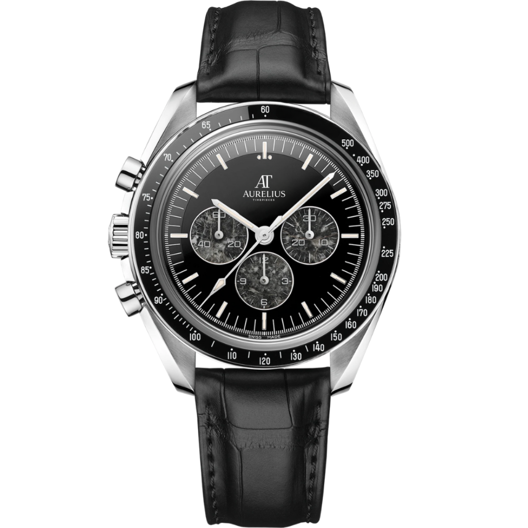 Heritage Chronograph 39 – Schwarz Zifferblatt | Stahl Armband & Tachymeter-Lünette