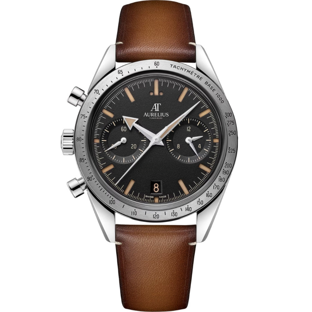 Heritage Chronograph 41 – Schwarz Zifferblatt | Stahl Armband & Tachymeter-Lünette
