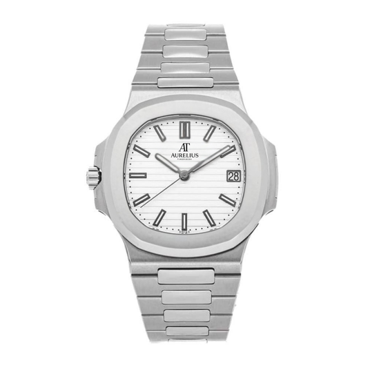 Integrated Classic 40 – Weiß Zifferblatt | Stahl Armband & Horizontale Textur