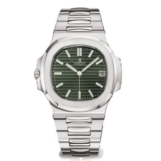 Integrated Classic 40 – Olivgrün Zifferblatt | Stahl Armband & Horizontale Textur