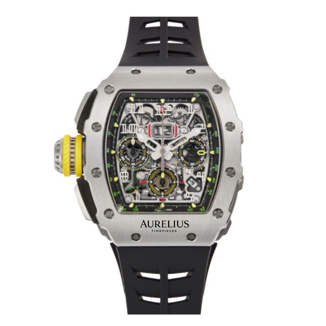 Skelett-Chronograph 44 – Skelettiertes Zifferblatt | Titangehäuse & Kautschukarmband