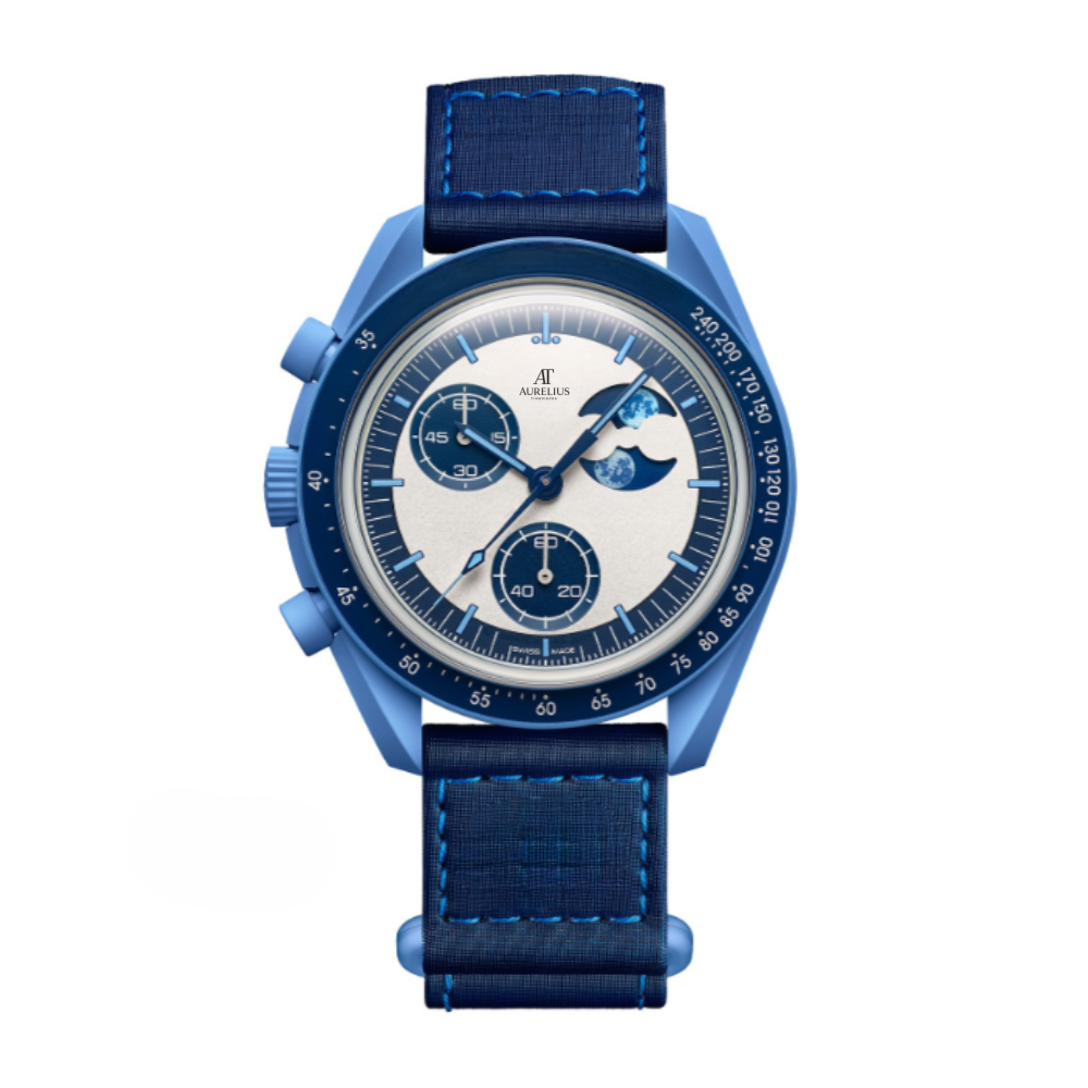 Chronograph Phase 42 – Blau Zifferblatt | Blau Gehäuse & Blau Armband & Tachymeter-Lünette